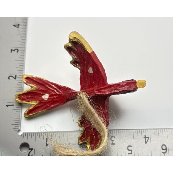 Kurt S Adler Red Cardinal Bird Christmas Tree Ornament with Gold Accents - Picture 3 of 8